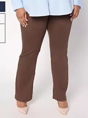 NWT NYDJ plus petite Barbara boot cut jeans in chocolate bark (20WP)